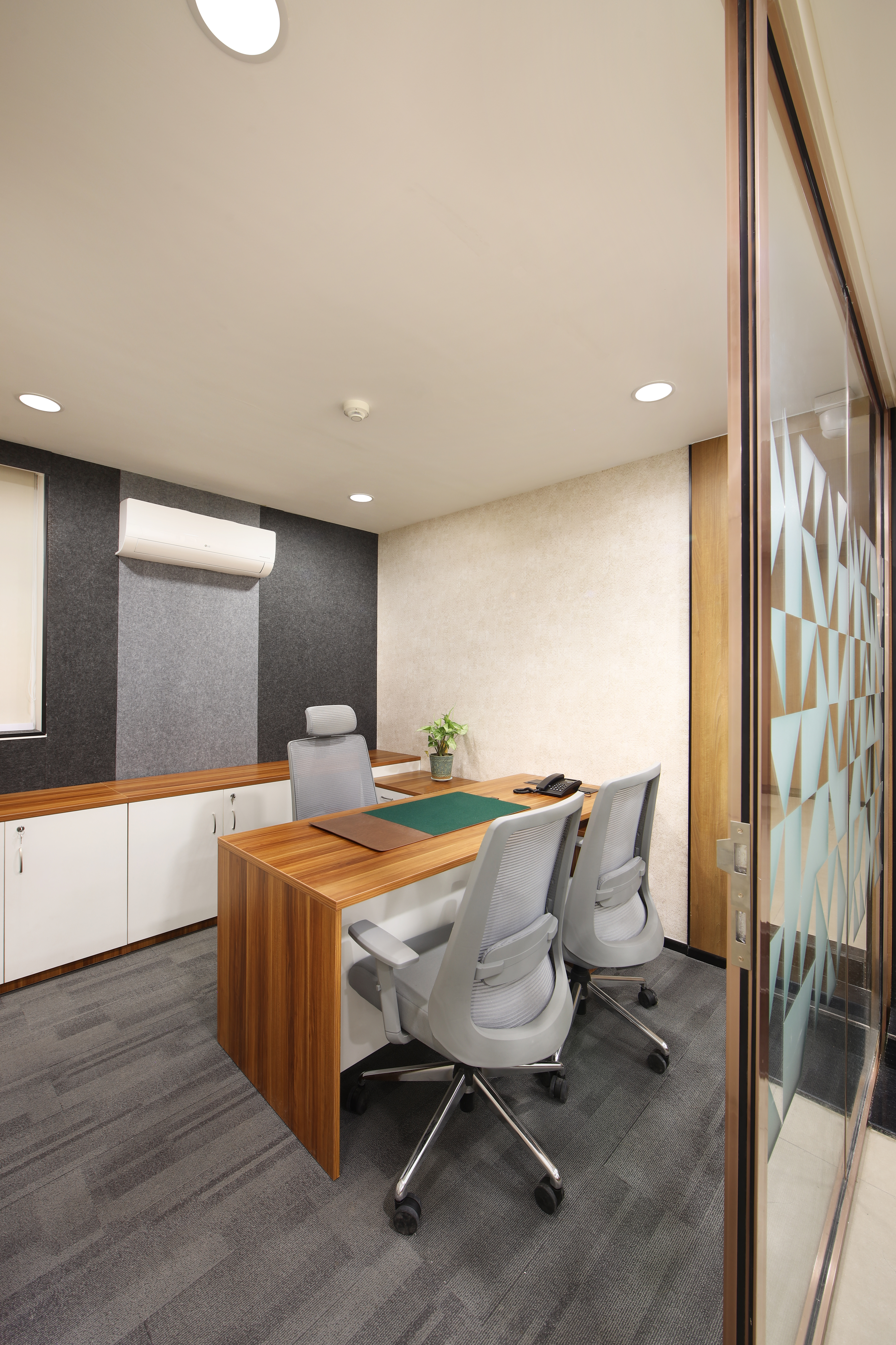Private cabin interior at Himalaya corporate office
