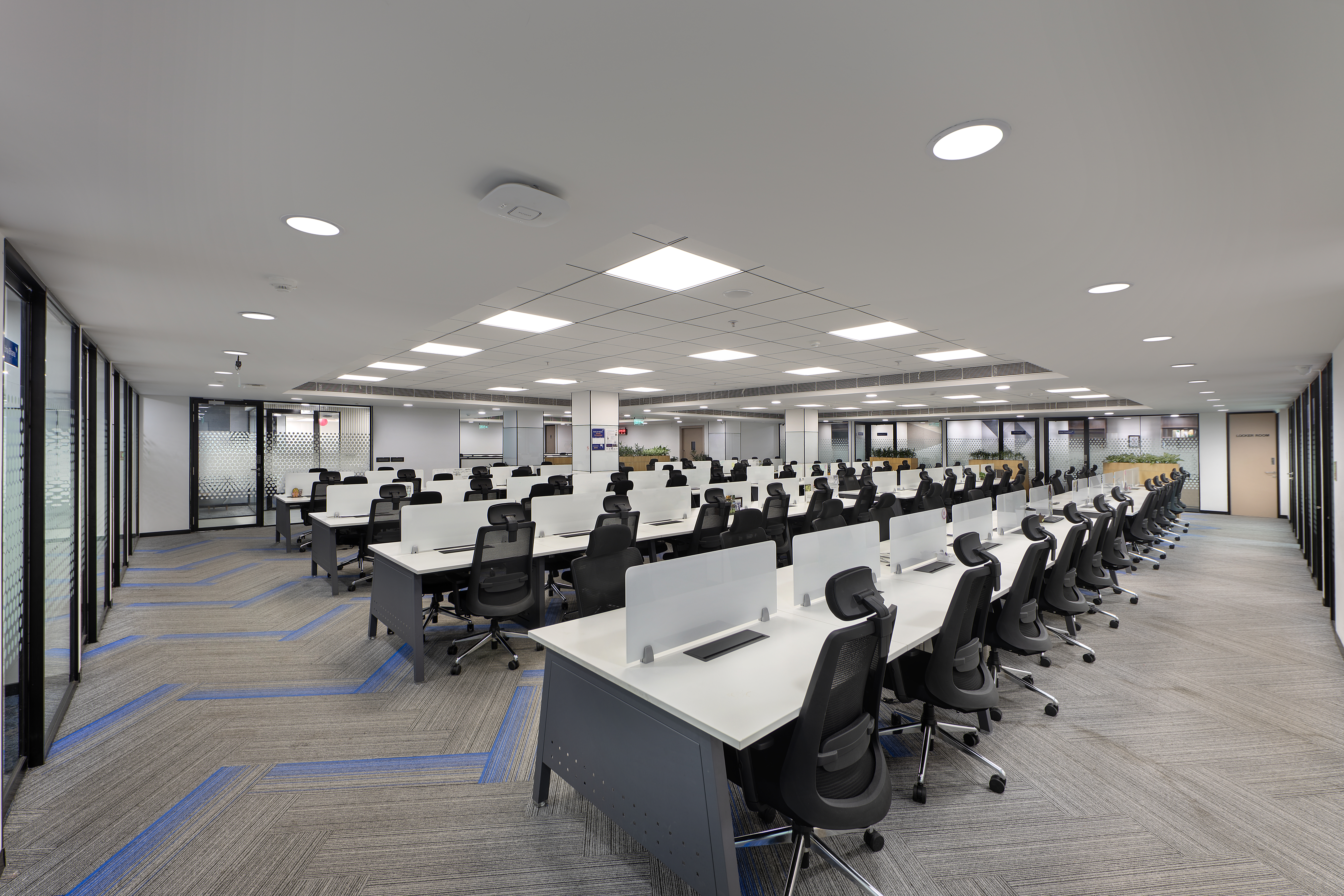 Open workstation area at MicroSave Consulting Delhi