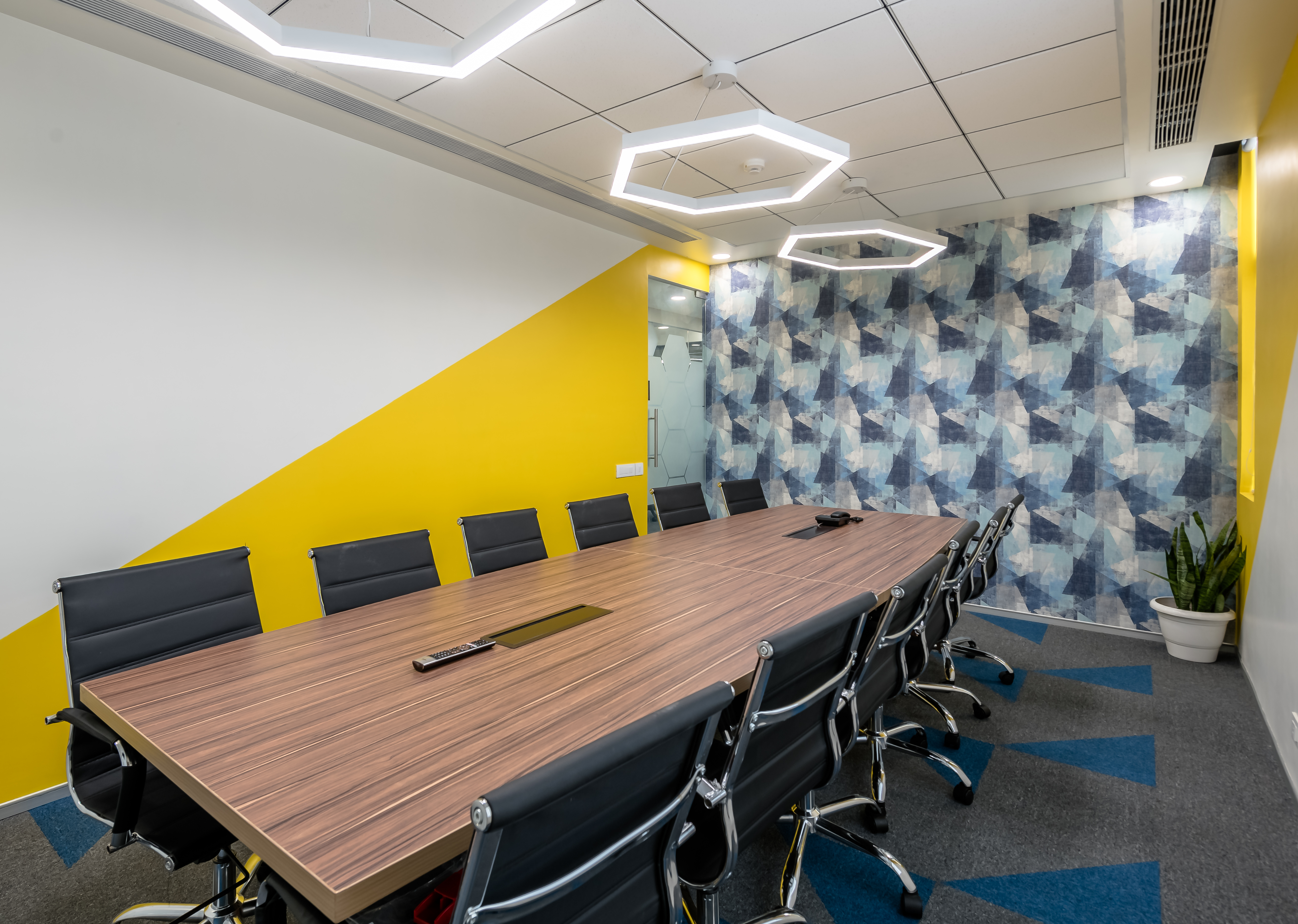 Conference room at Revolve tech office with presentation setup